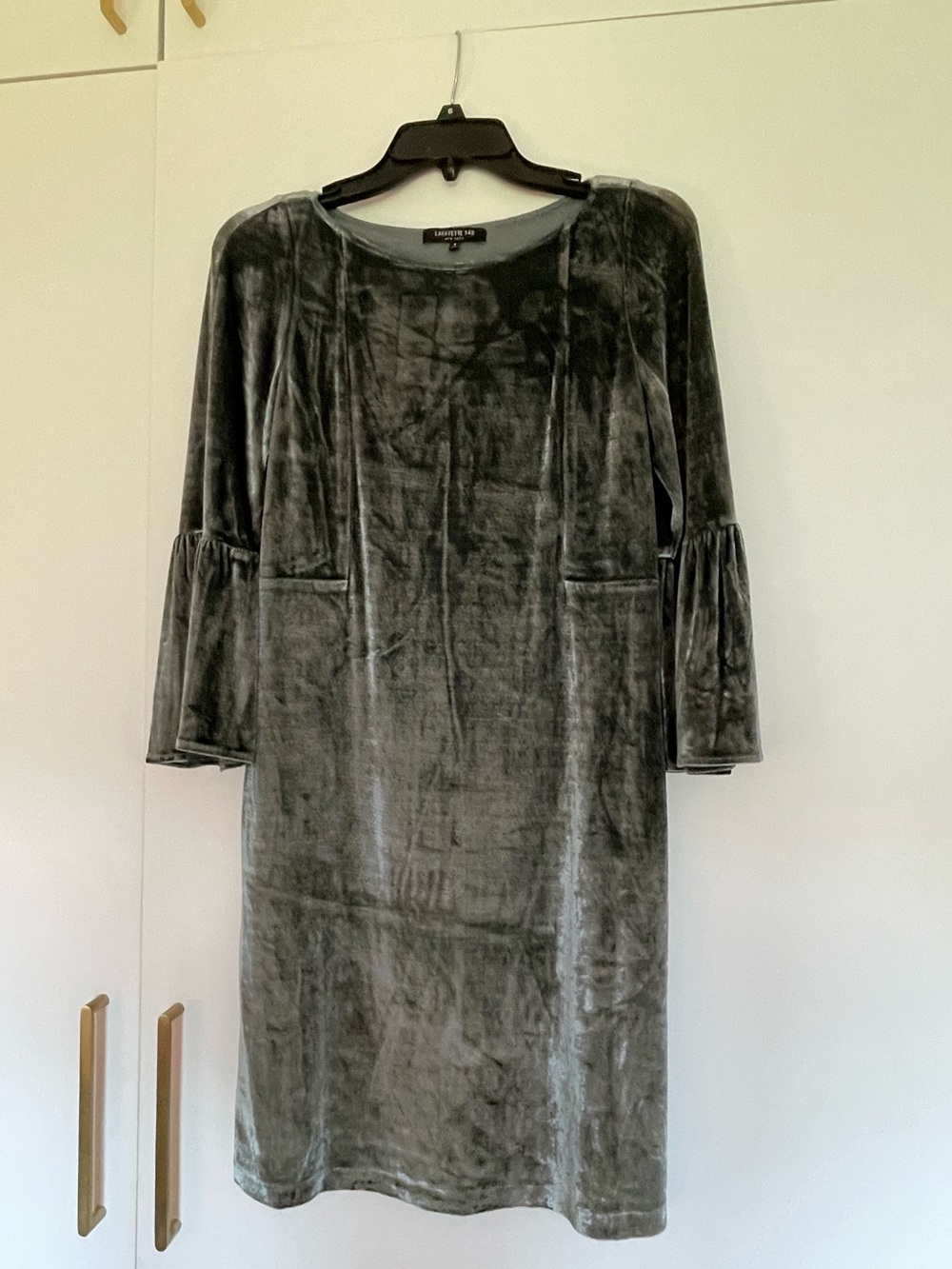 LAFAYETTE 148 New York Velvet Bell Sleeve Dress Size PS. Lovely Holiday Dress.